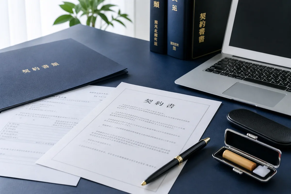 契約書作成や事業に関する行政手続も相談できるイメージ