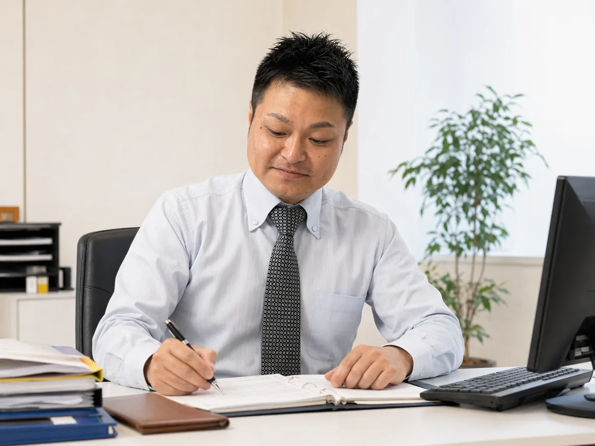 在留申請に必要な書類を確認・作成する荒木衛士郎